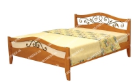 Кровать Алиса (ковка) из сосны