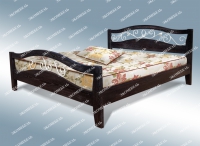 Односпальная кровать Алиса с ковкой из дуба