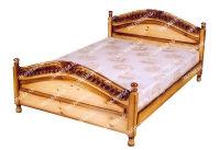 Кровать Горка (резьба-спираль) для дачи