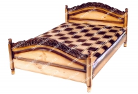 Кровать Горка (резьба объемная) для дачи