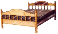 Кровать Точенка Глория (резьба шапкой)  для дачи